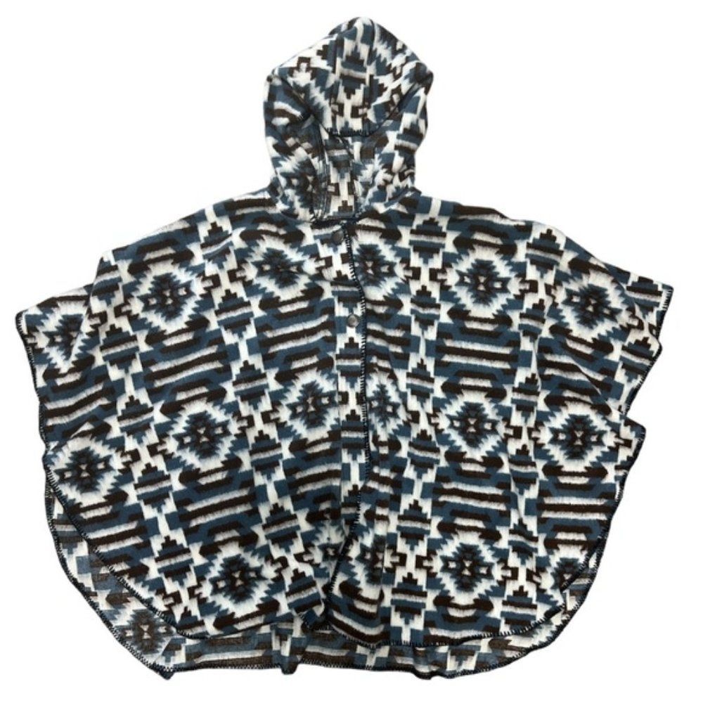 Rustic Mountains Western Hooded Poncho